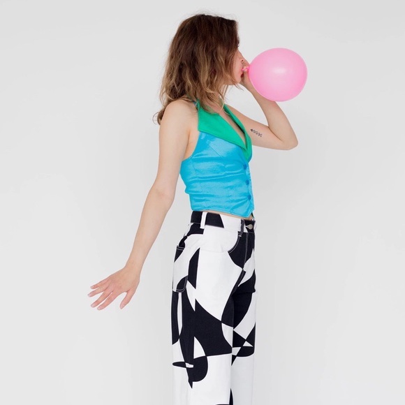 Tyler McGillivary Fiona Top in colour Blue-Green - Picture 3 of 4